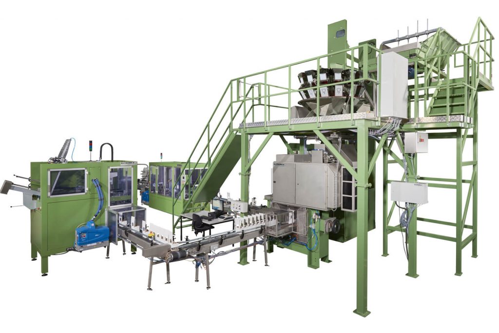 Packaging line for hardware with Ishida Multihead system