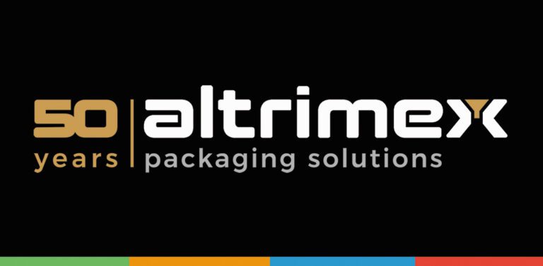 Anniversary logo of Altrimex with gradient
